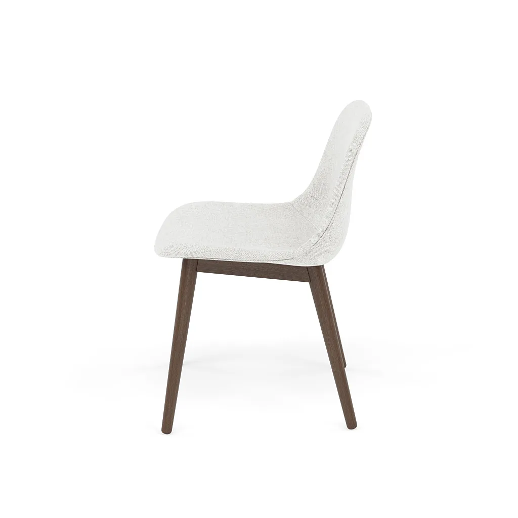 Fiber Side Chair with wooden legs, Hallingdal nr110-stained dark brown Muuto