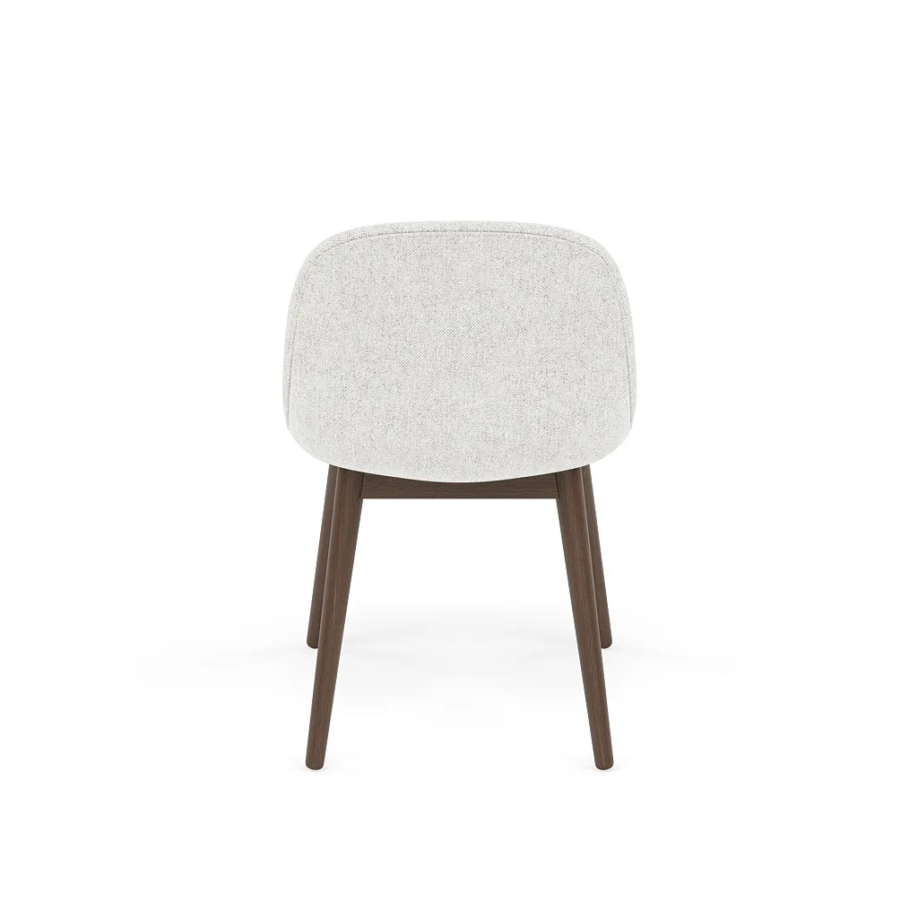 Fiber Side Chair with wooden legs, Hallingdal nr110-stained dark brown Muuto
