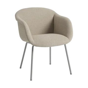 Fiber Soft Armchair tube base - Ecriture 240/Grey - Muuto