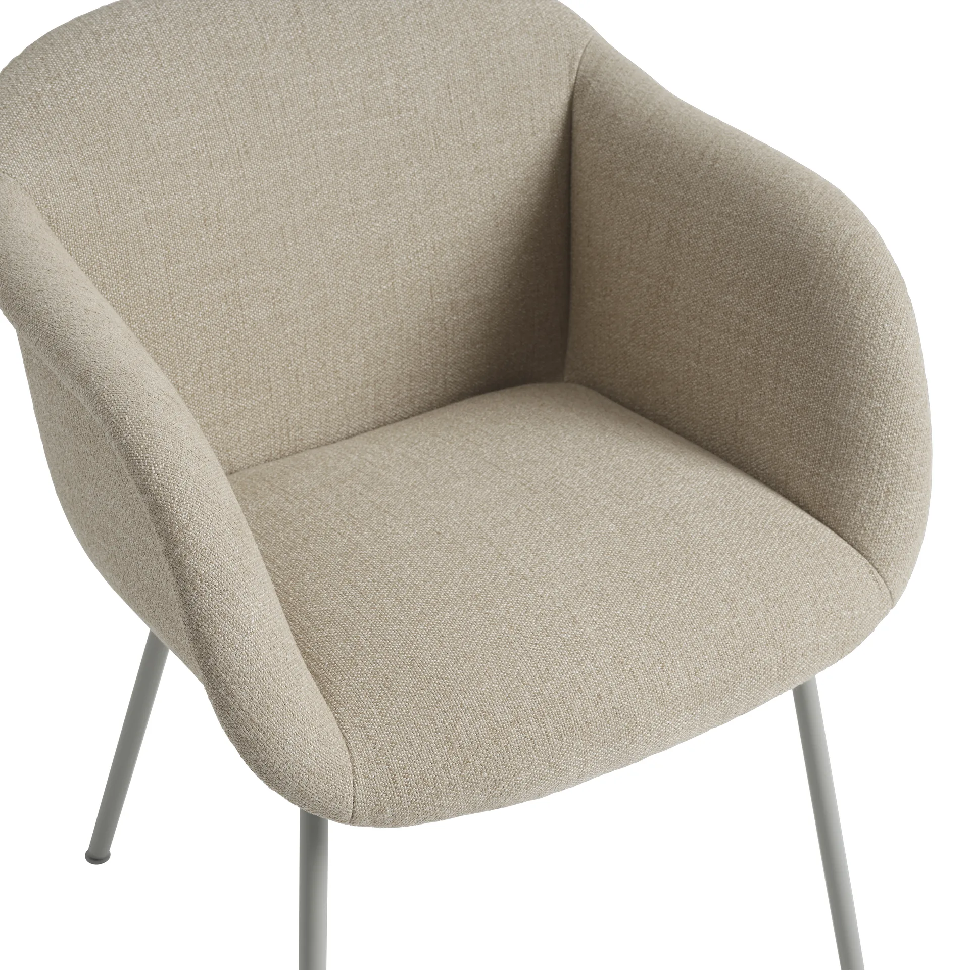 Fiber Soft Armchair tube base, Ecriture 240/Grey Muuto