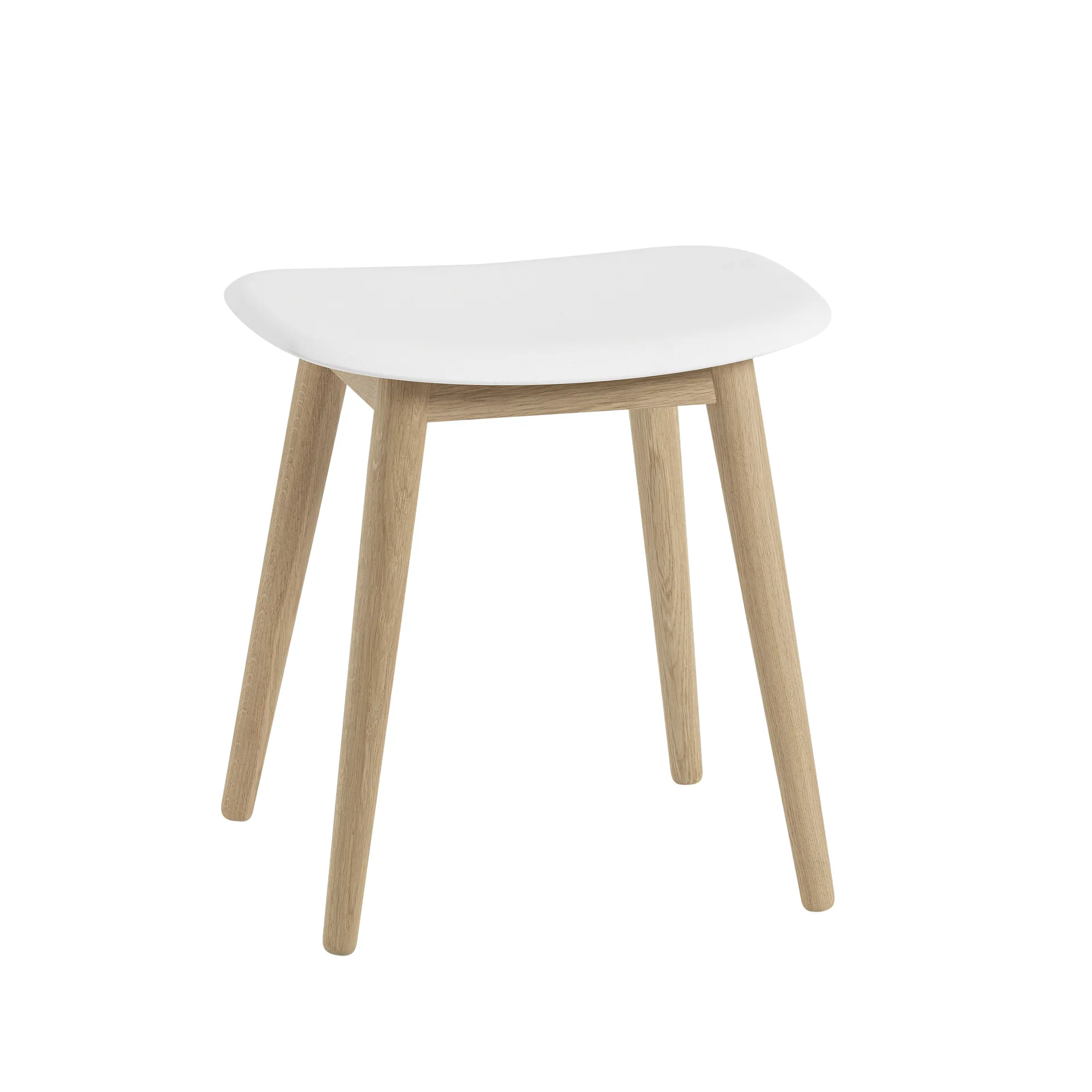 Fiber stool, Natural white, oak legs Muuto