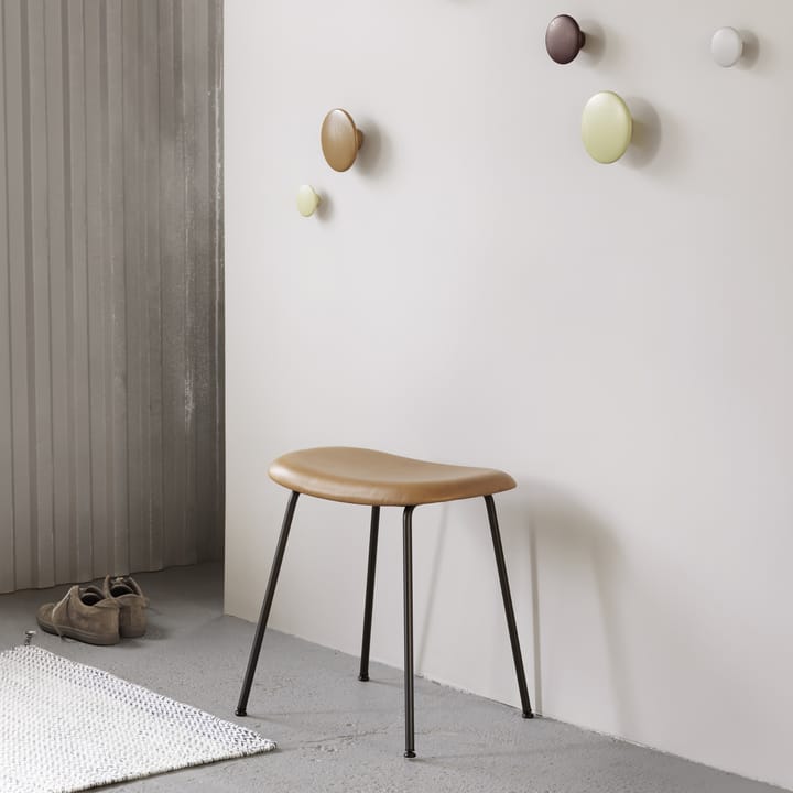 Fiber stool - White, white steel stand - Muuto