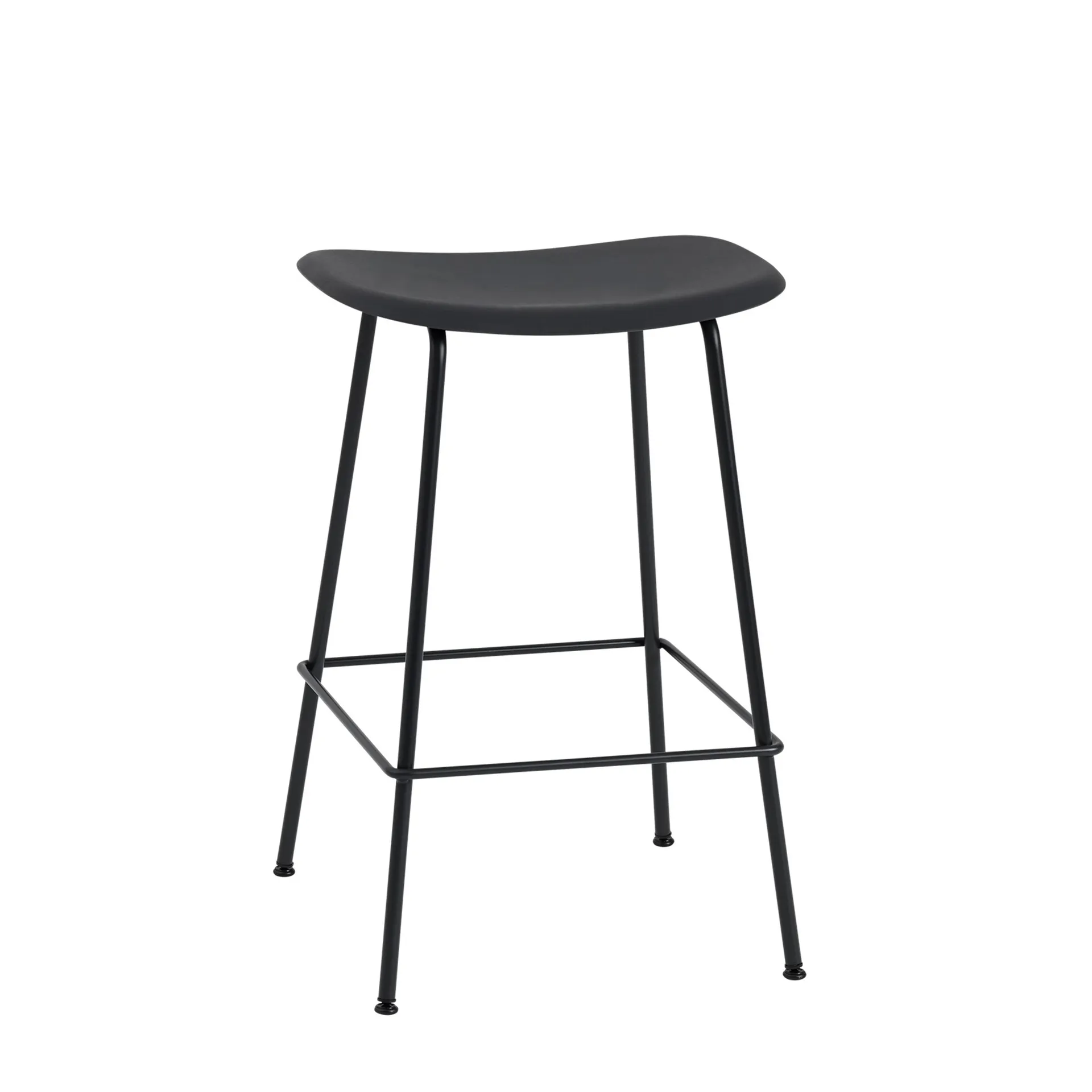 Fiber Tube bar chair 65 cm, Black Muuto