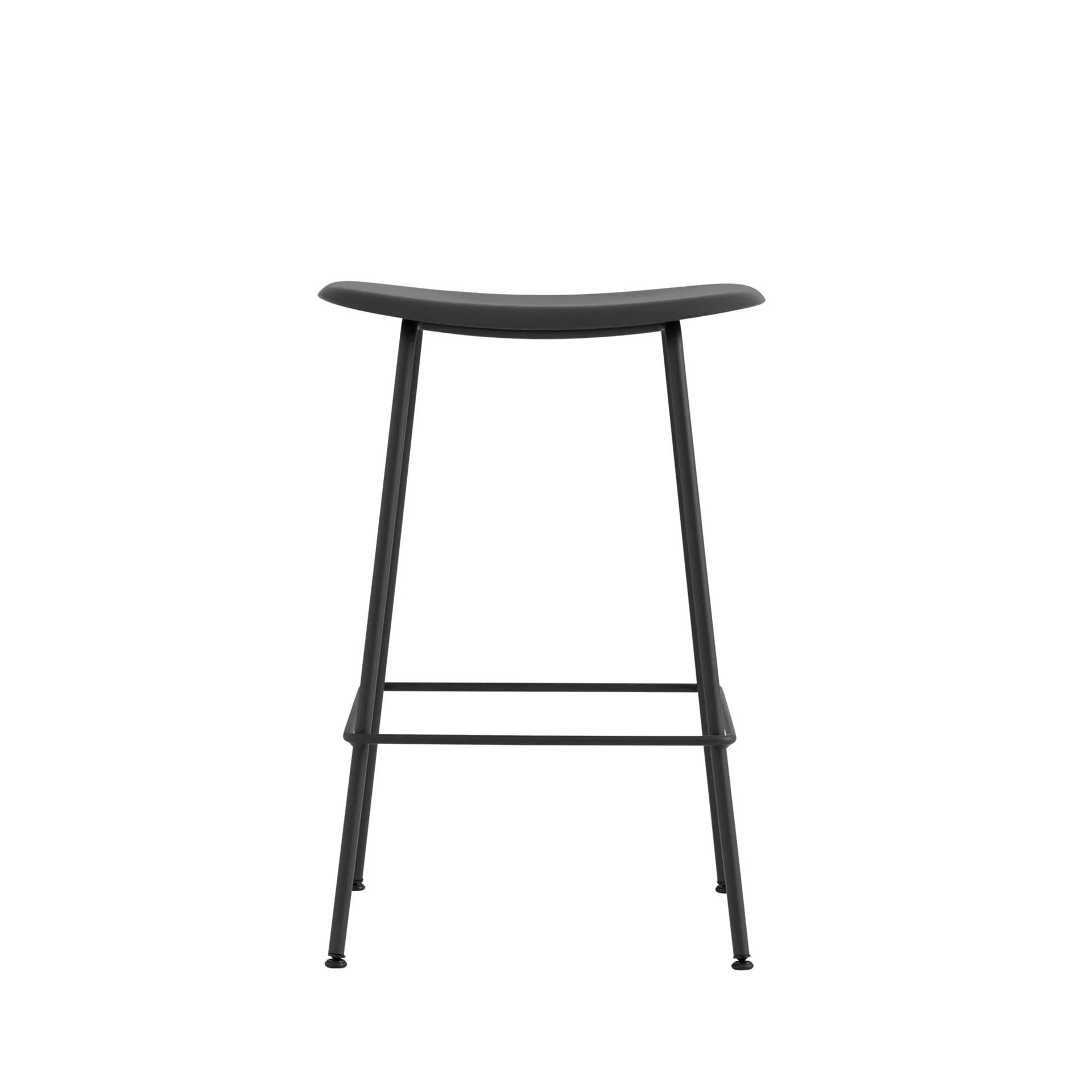 Fiber Tube bar chair 65 cm, Black Muuto