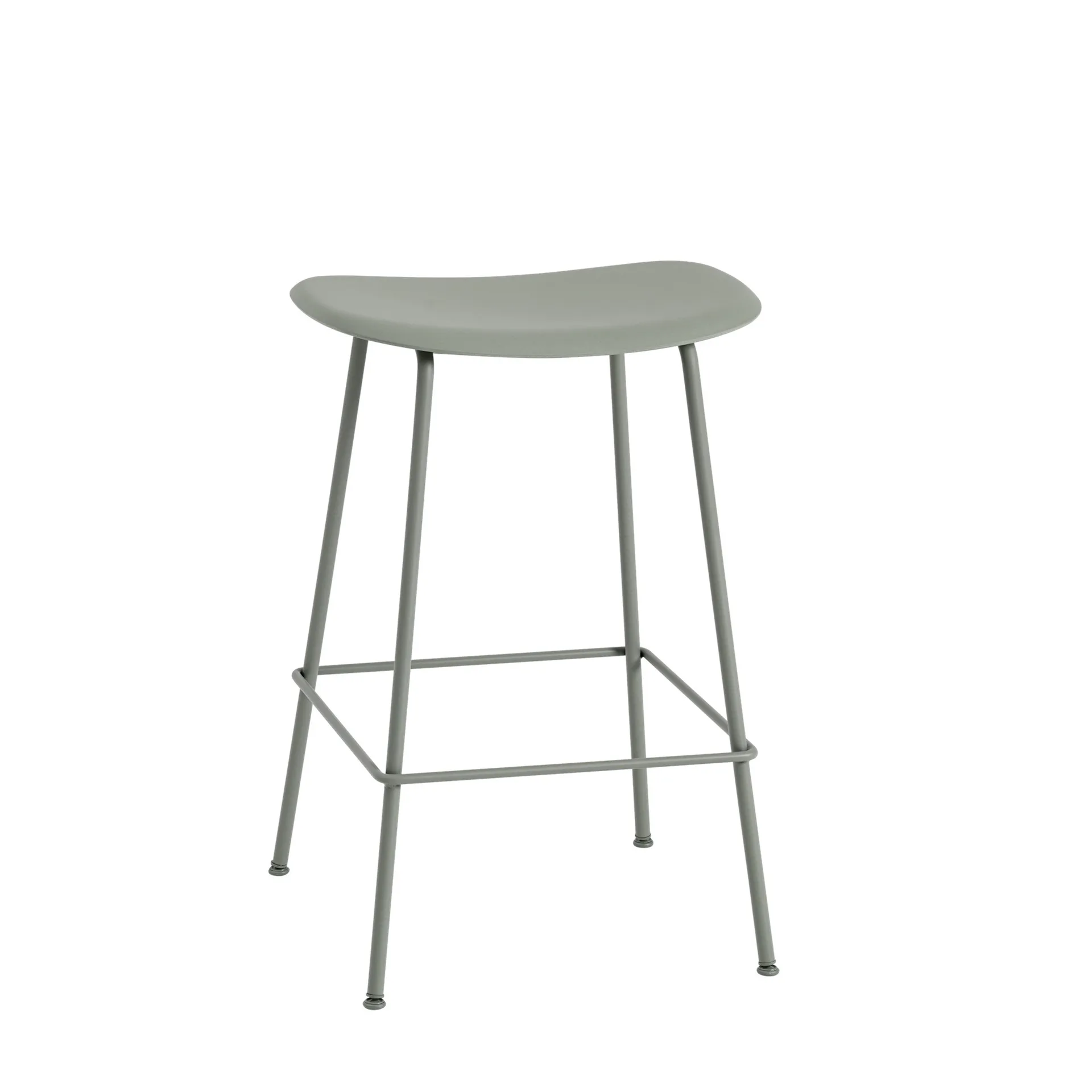Fiber Tube bar chair 65 cm, dusty green Muuto