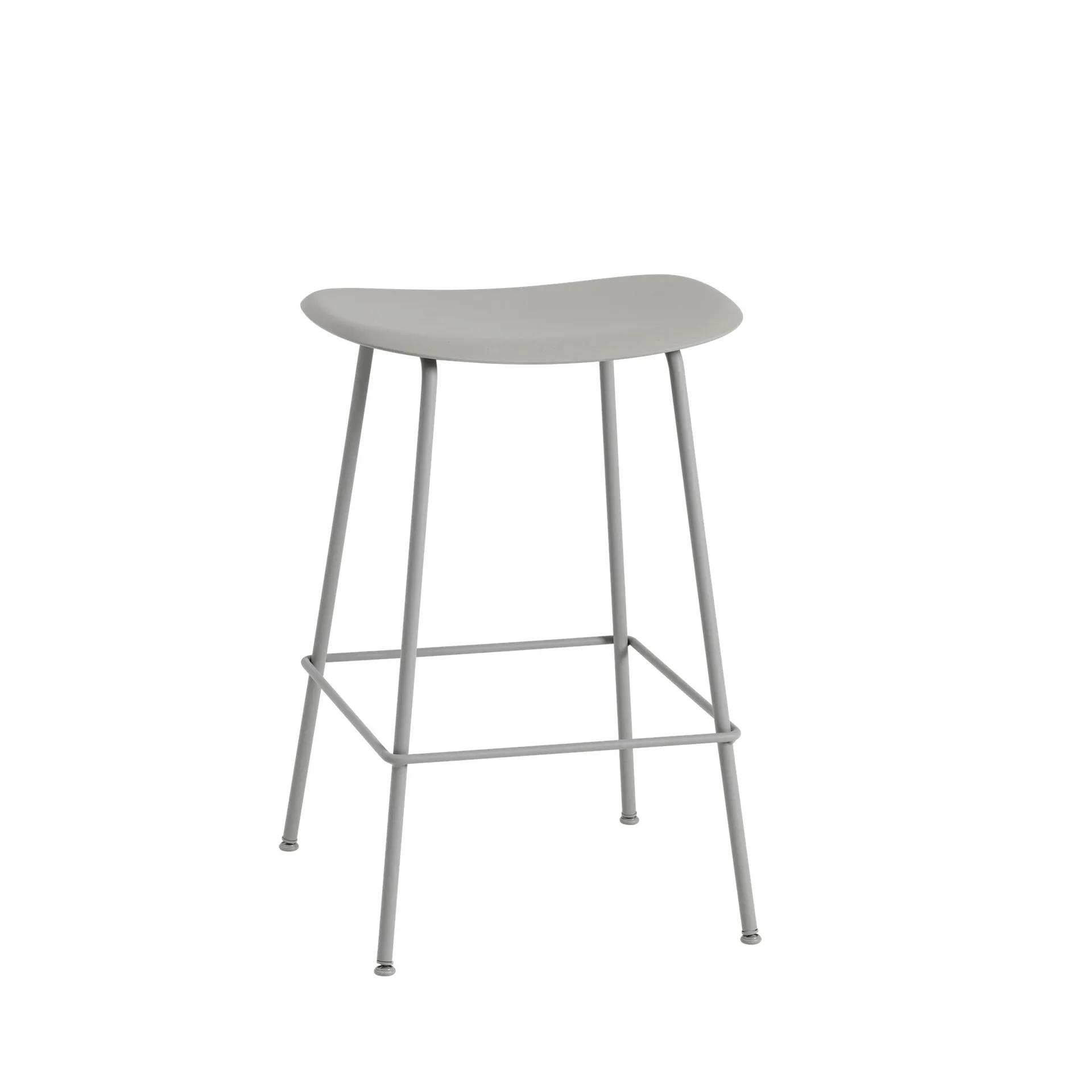 Fiber Tube bar chair 65 cm, Grey-Grey Muuto