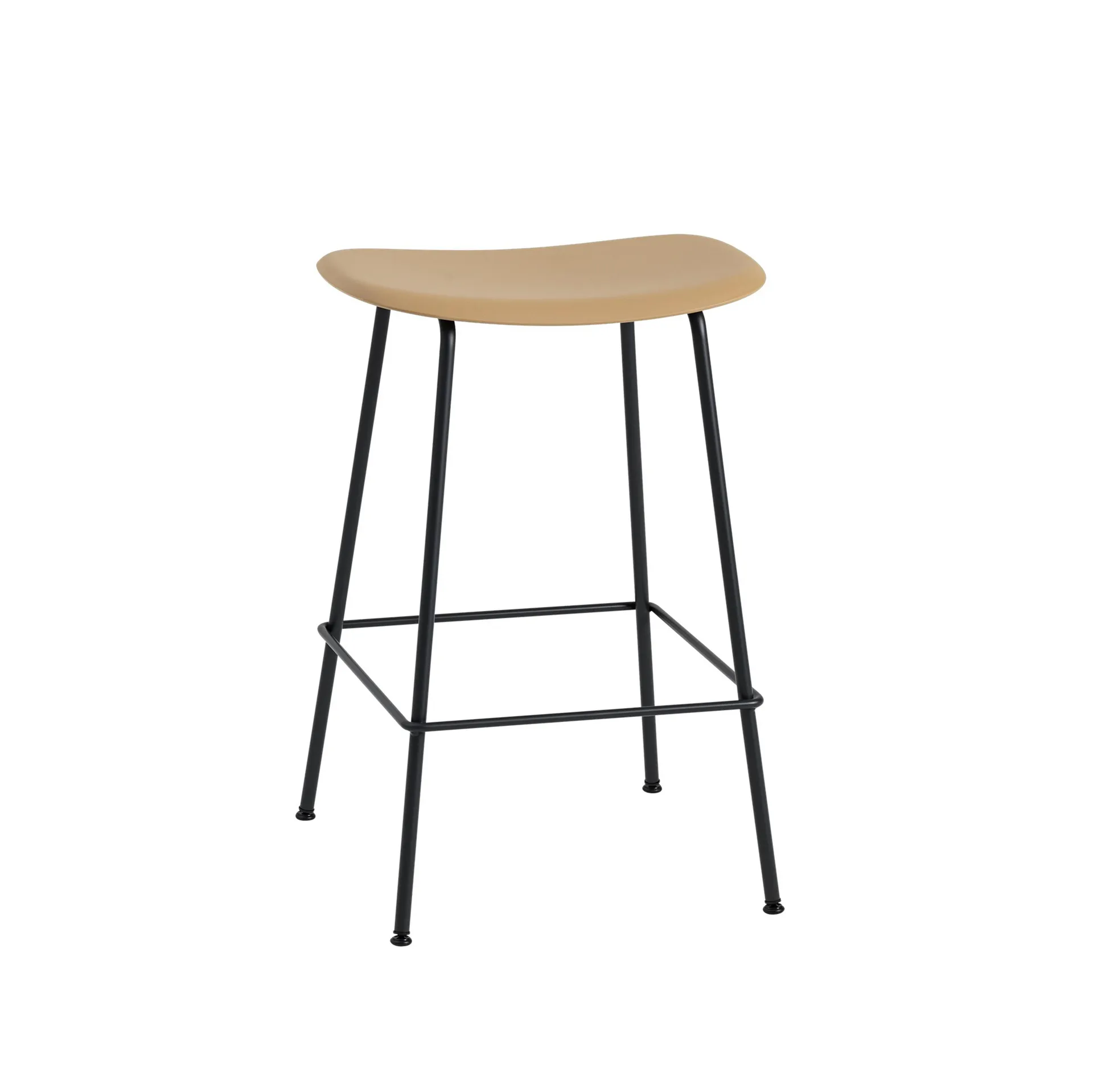 Fiber Tube bar chair 65 cm, Ochre-black Muuto