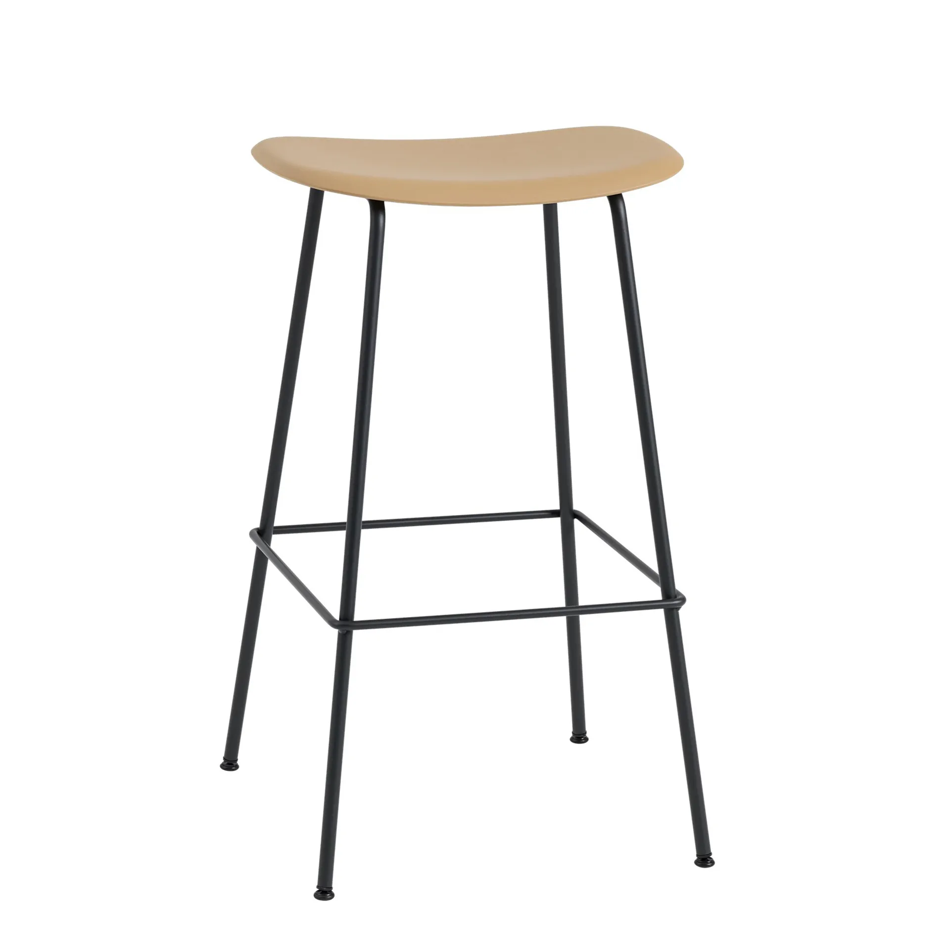 Fiber Tube Bar Chair 75 Cm, Ochre-Black Muuto