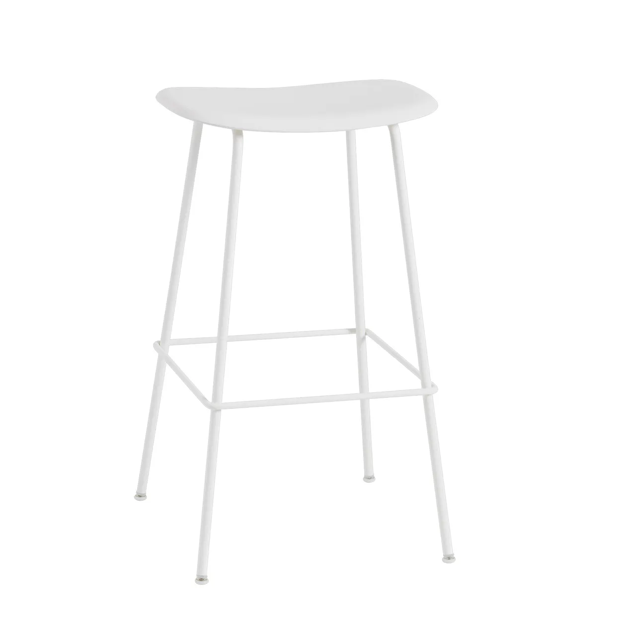 Muuto Fiber Tube Bar Chair 75 Cm White | Scandinavian Design | Bar stools | White