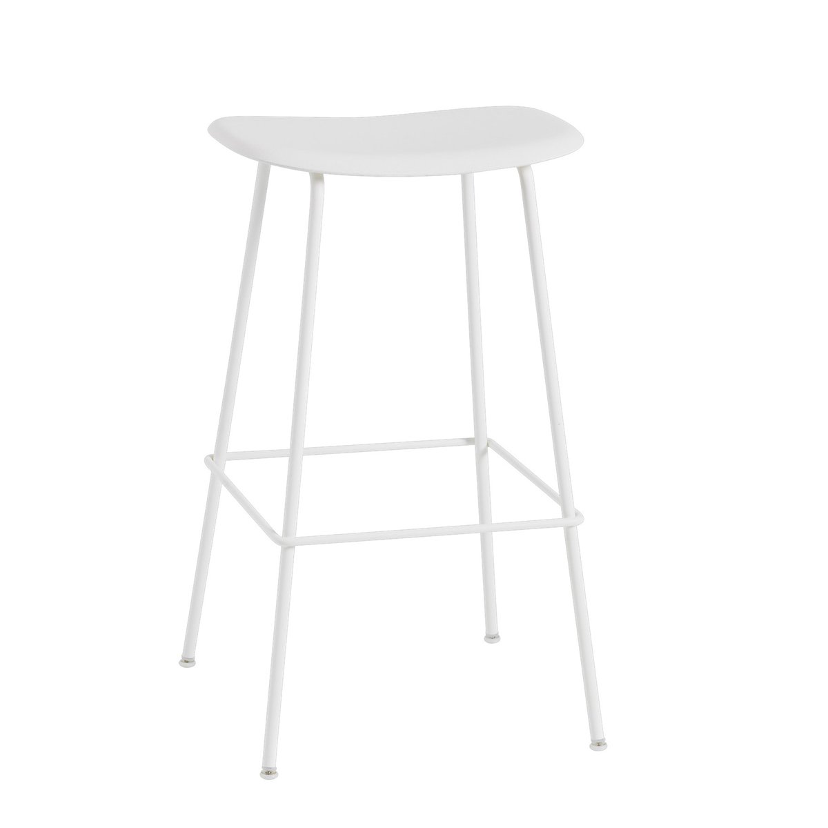 Muuto Fiber Tube Bar Chair 75 Cm White | Scandinavian Design | Bar stools | White