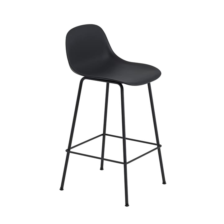 Fiber Tube Bar Chair With Back Rest 65 Cm - Black - Muuto