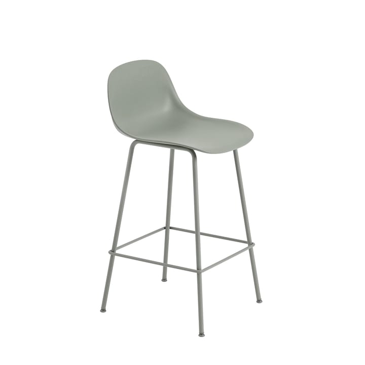 Fiber Tube Bar Chair With Back Rest 65 Cm - dusty green - Muuto