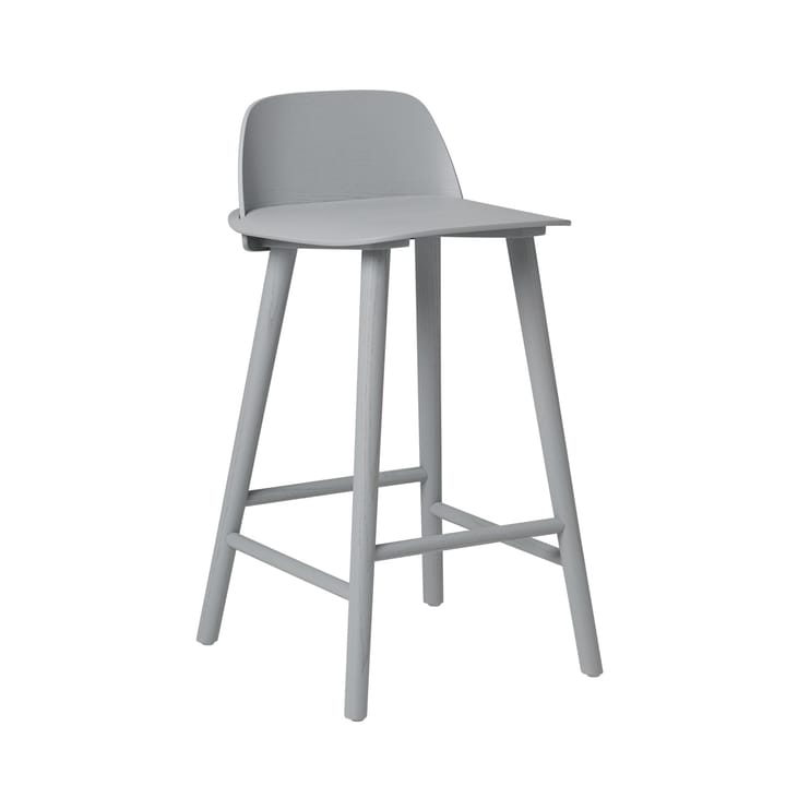 Fiber Tube Bar Chair With Back Rest 75 Cm - Dusty green - Muuto