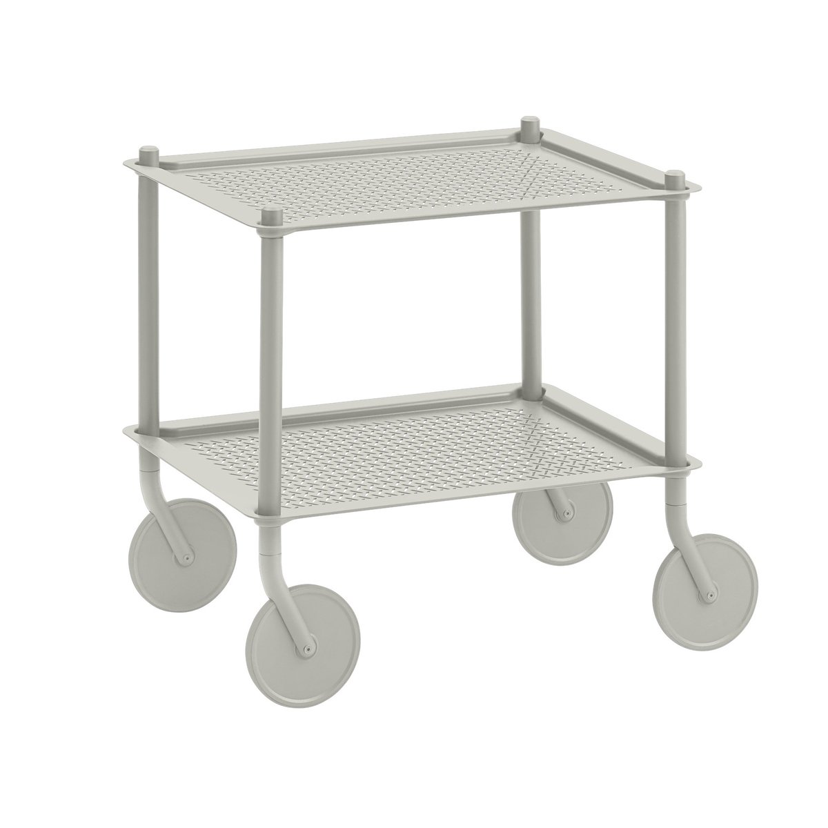 Muuto Flow 2-layer trolley 57 cm Grey | Scandinavian Design | Serving trolleys | Grey