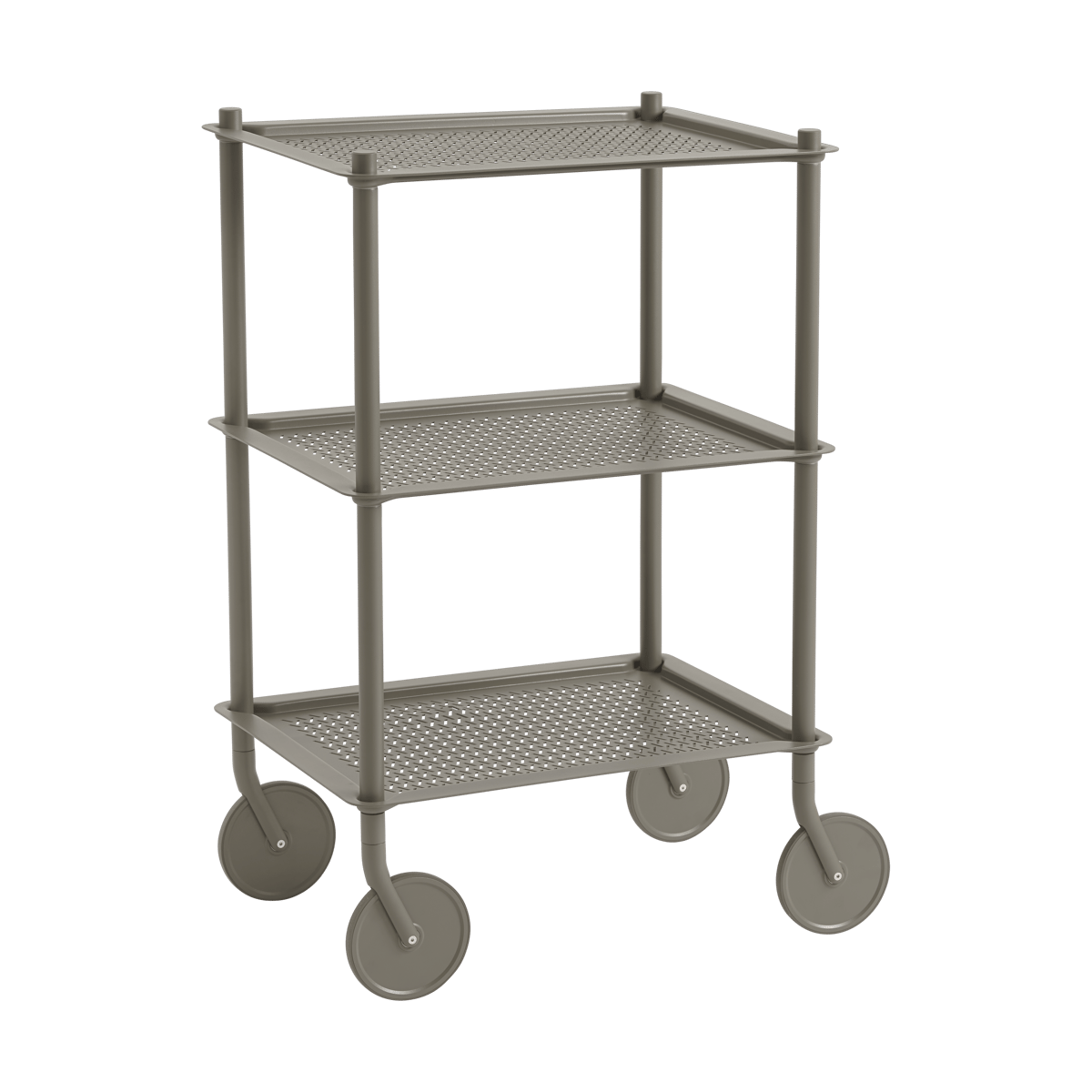 Muuto Flow 3-layer trolley 90 cm Taupe | Scandinavian Design | Serving trolleys | Beige