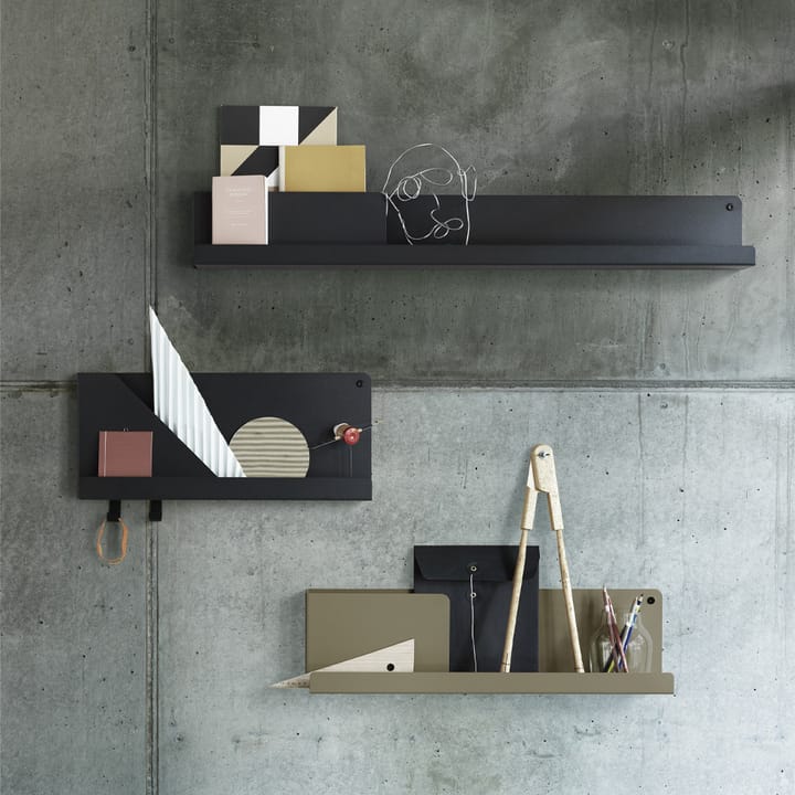 Folded shelf 29.5x40 cm - Black - Muuto