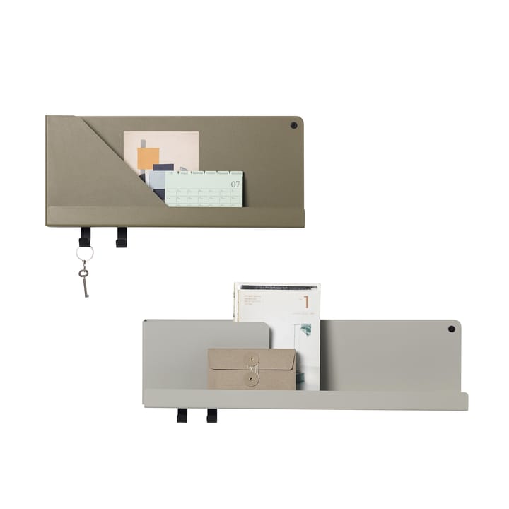 Folded shelf small - olive - Muuto