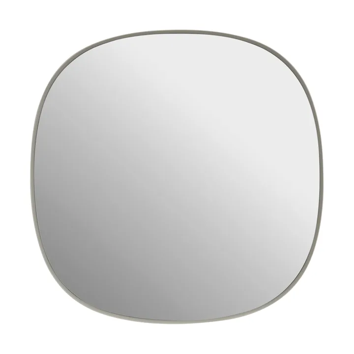 Framed mirror - Grey-clear, 40x40 cm - Muuto