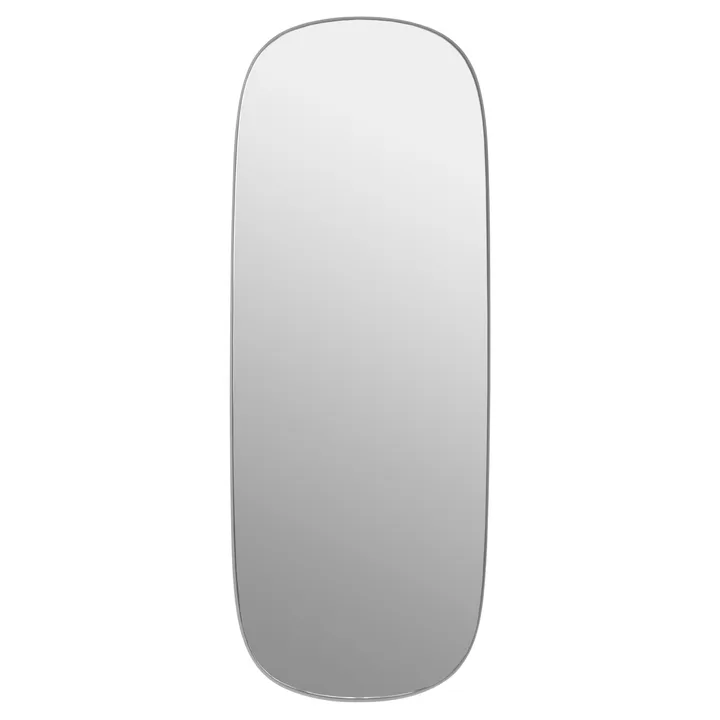 Framed mirror large - Grey-clear, 118x44,5 cm - Muuto