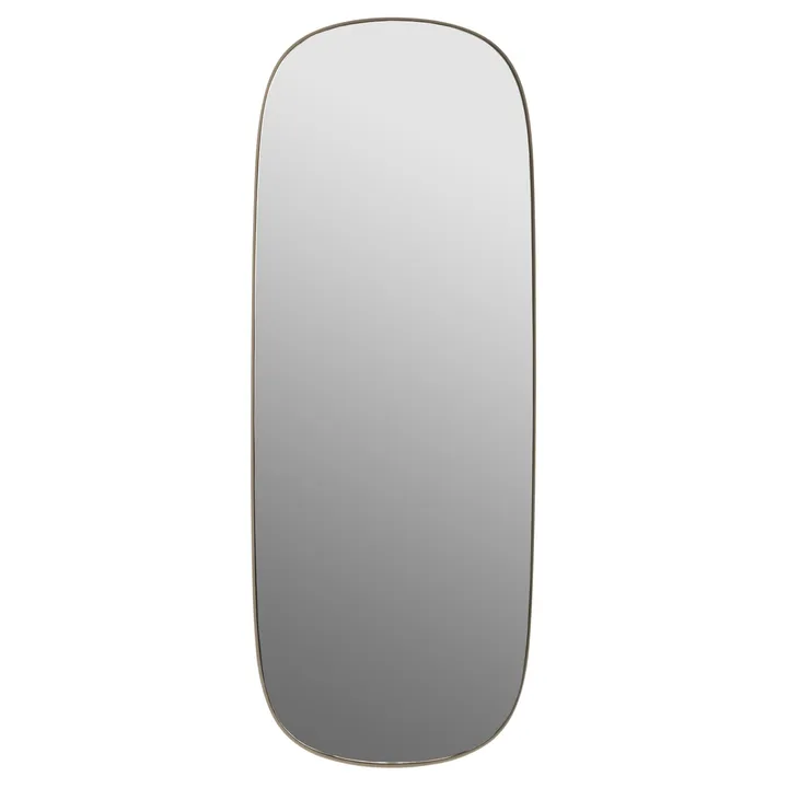 Framed mirror large - Taupe-clear, 118x44,5 - Muuto