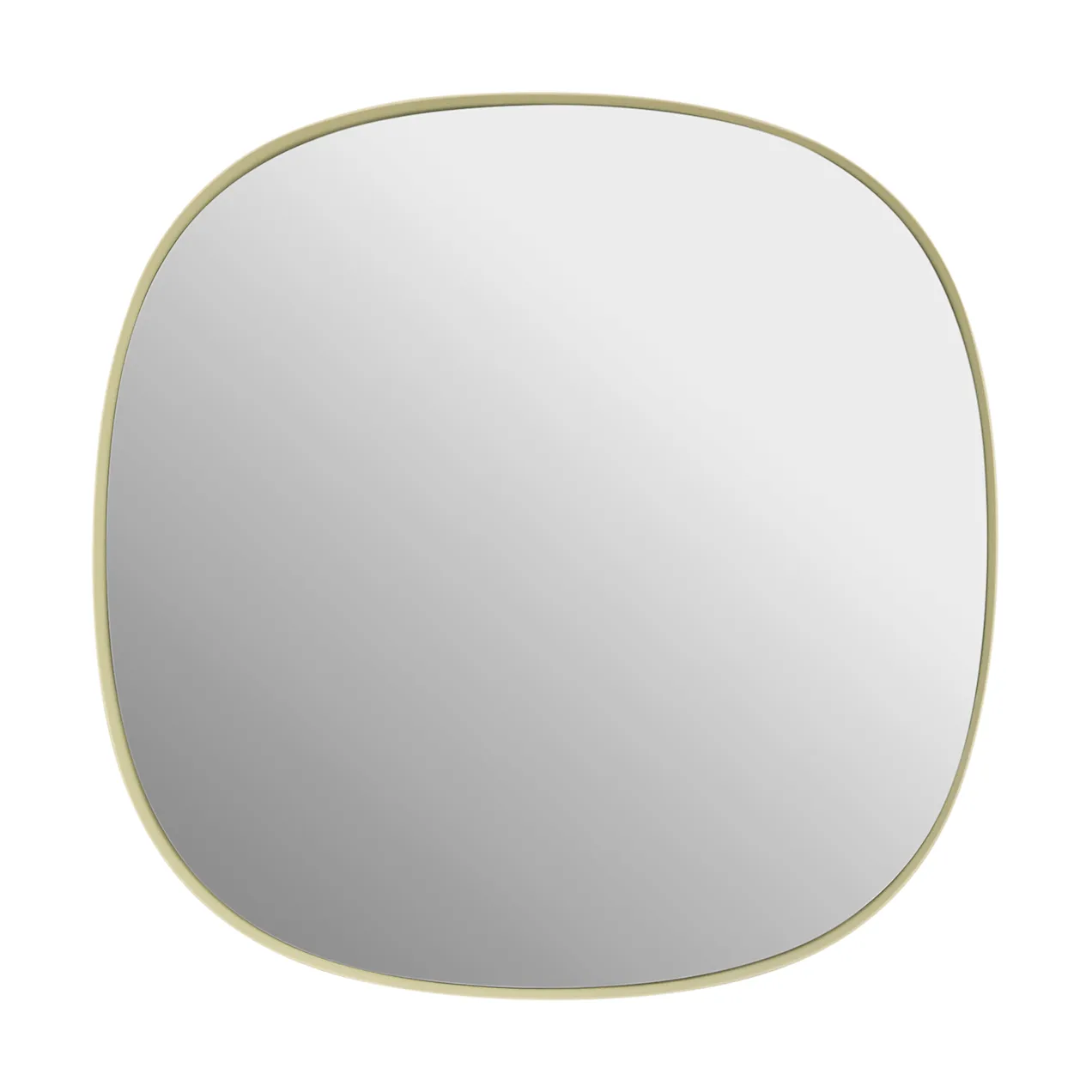 Framed mirror, Light yellow-clear, 40x40 cm Muuto