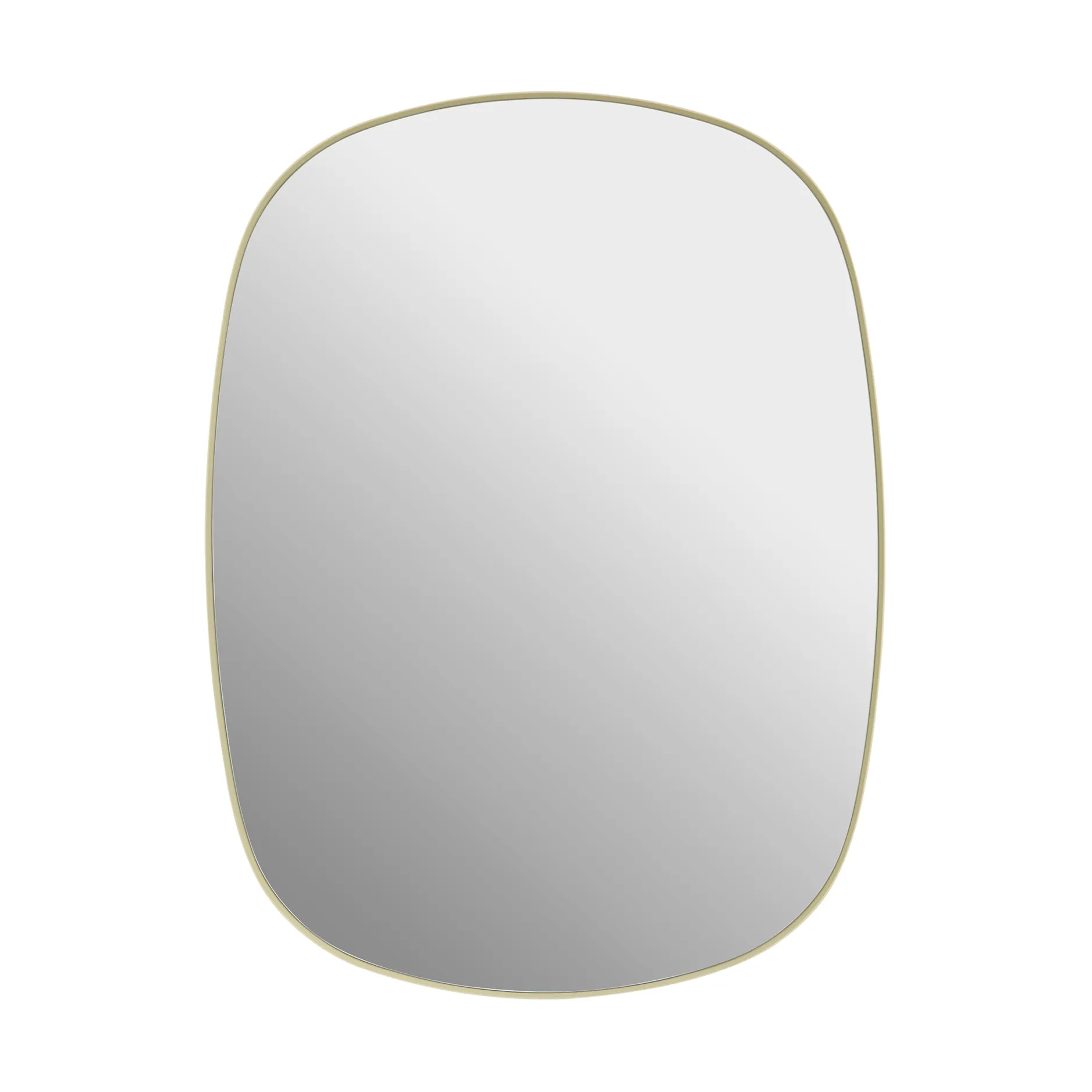 Framed mirror, Light yellow-clear, 59x44 cm Muuto