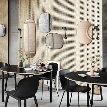 Framed mirror - Taupe, 59x44 cm - Muuto