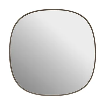 Framed mirror - Taupe-clear, 40x40 cm - Muuto