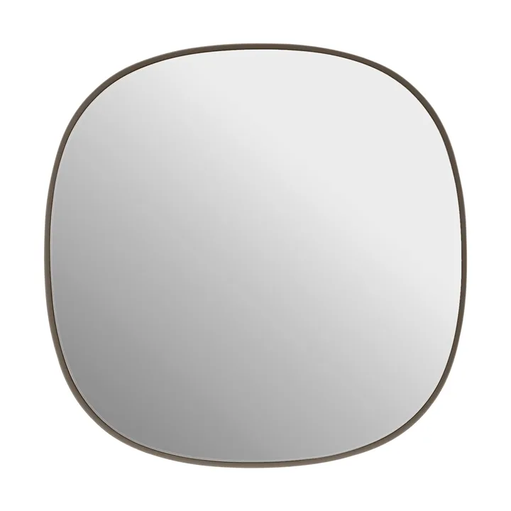 Framed mirror - Taupe-clear, 40x40 cm - Muuto