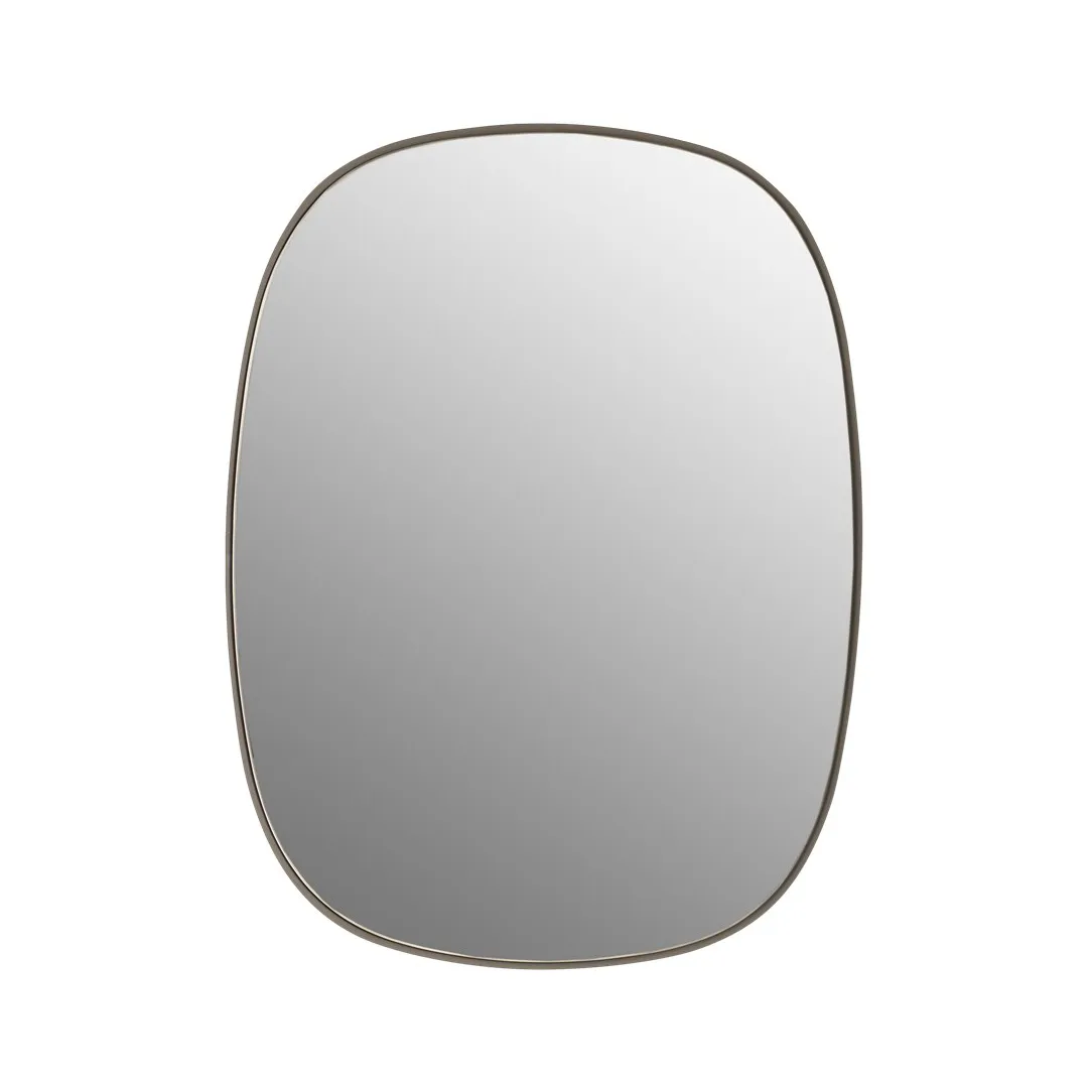 Framed mirror, Taupe-clear, 59x44 cm Muuto