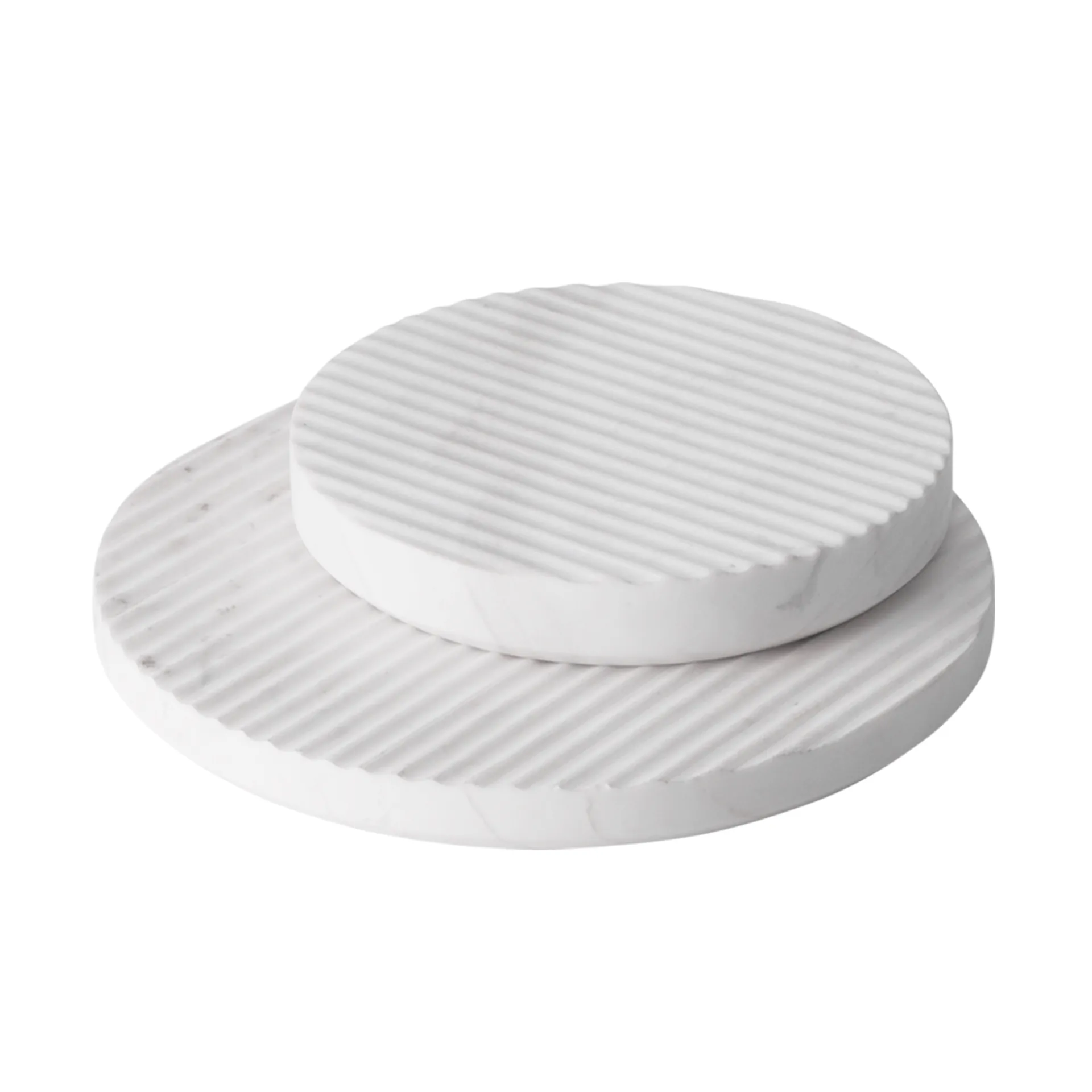 Groove coaster marble, white small Muuto