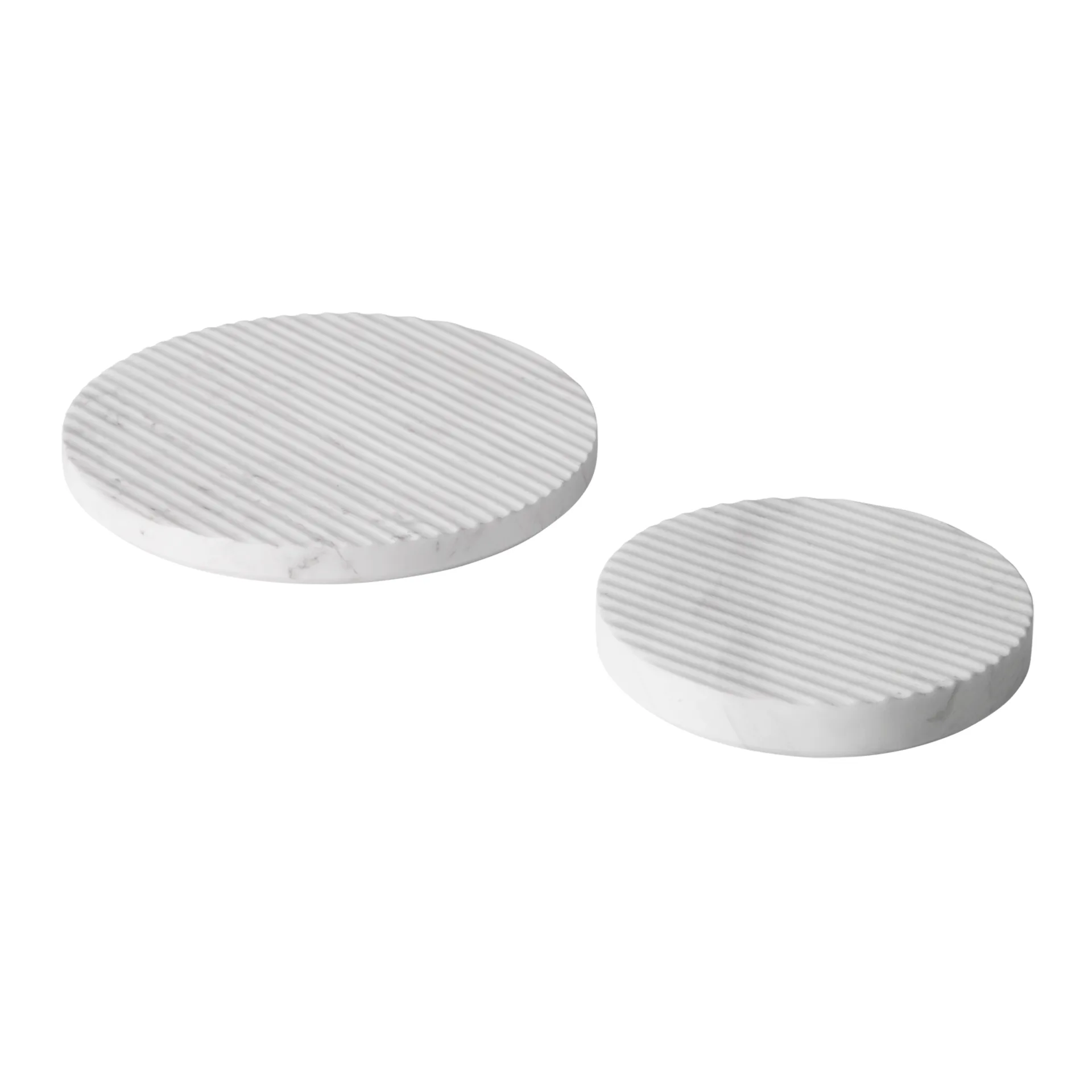 Groove coaster marble, white small Muuto