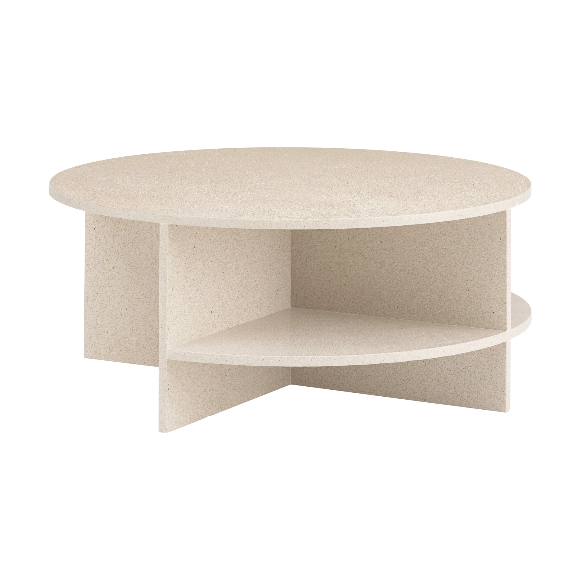 Halves coffee table, Light taupe-terrazzo, Ø85 cm Muuto