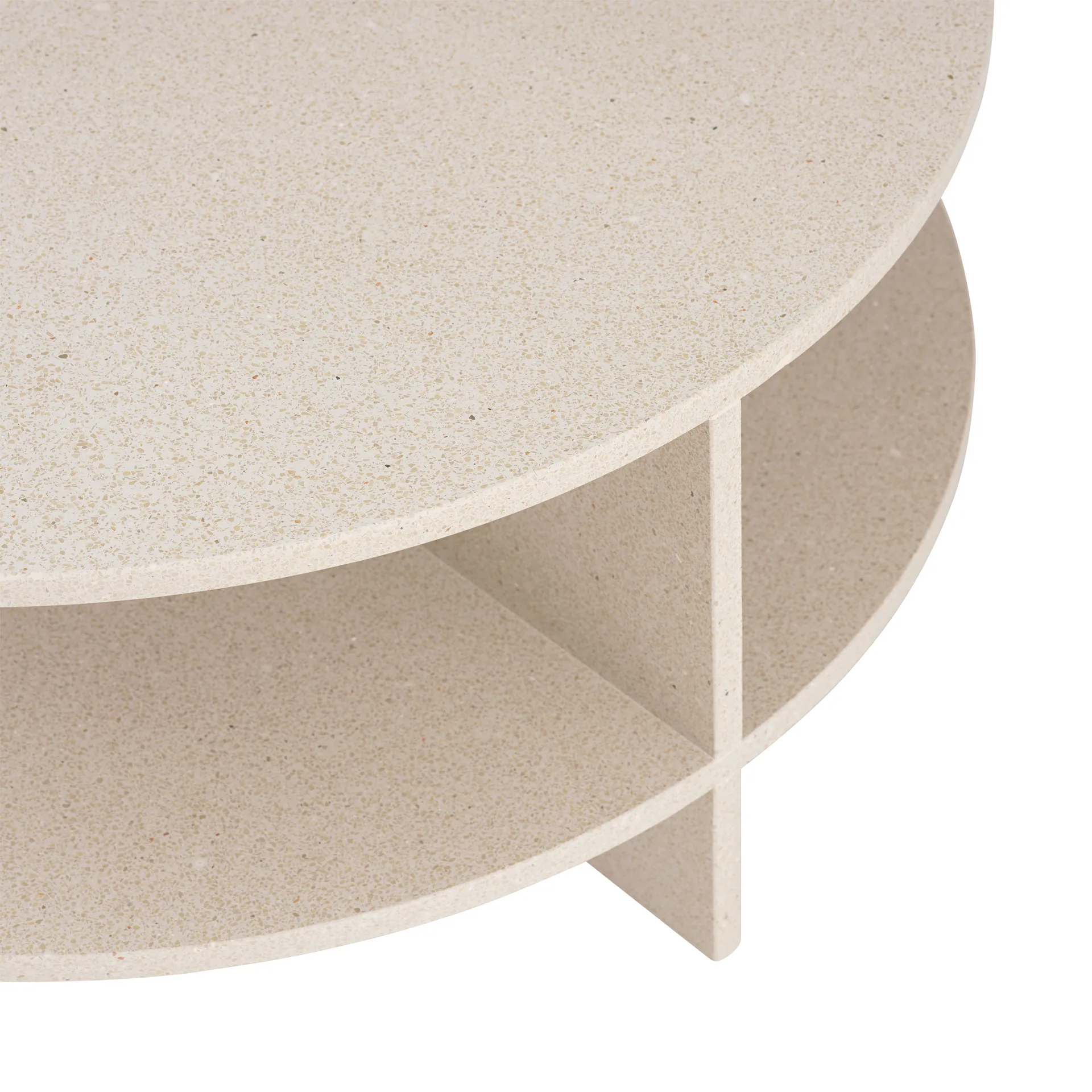 Halves coffee table, Light taupe-terrazzo, Ø85 cm Muuto