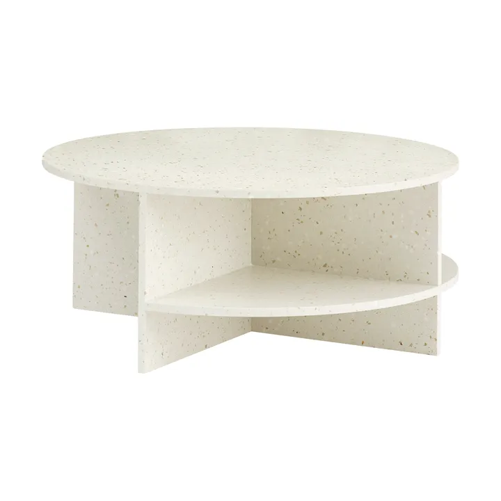 Halves coffee table - Off white-terrazzo, Ø85 cm - Muuto