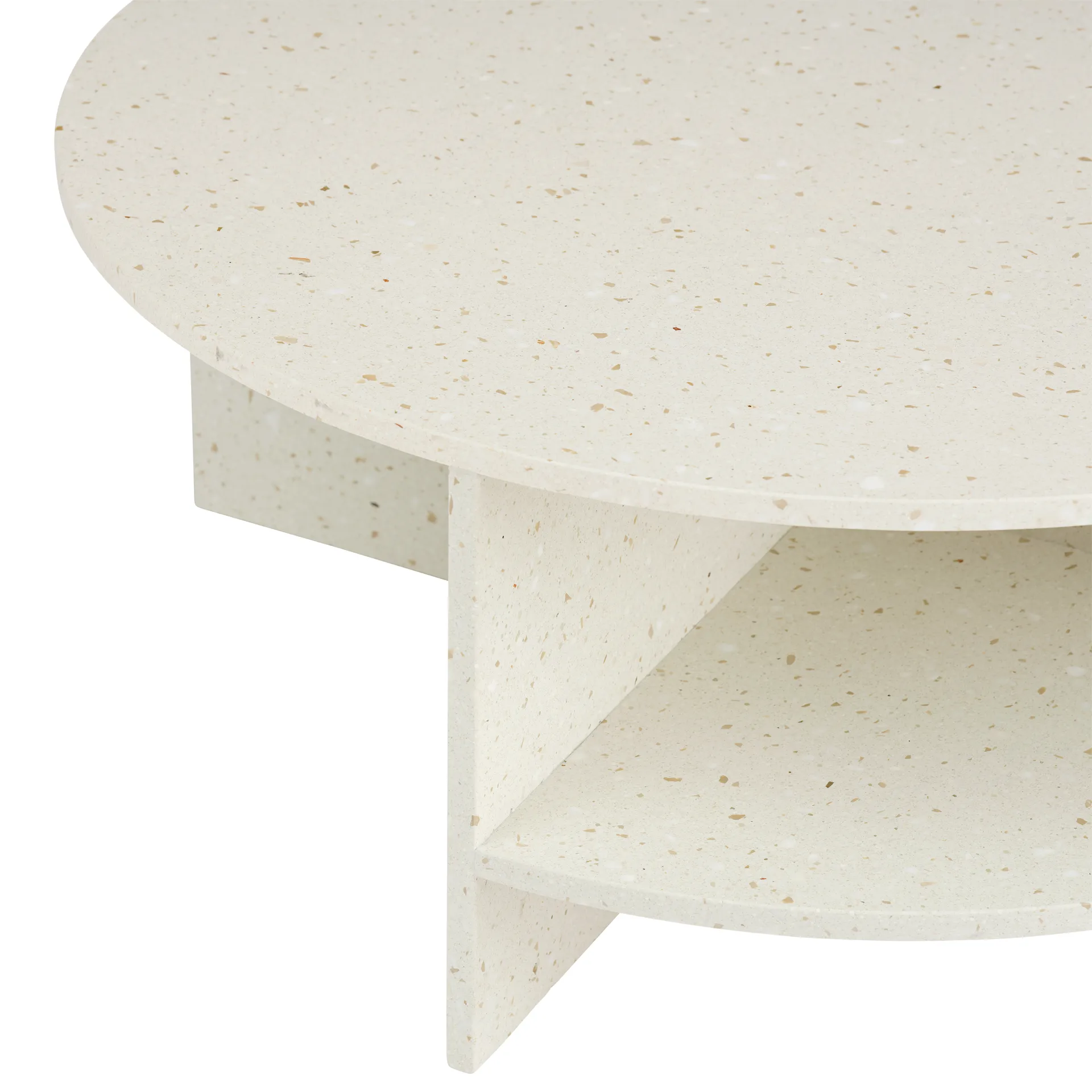 Halves coffee table, Off white-terrazzo, Ø85 cm Muuto