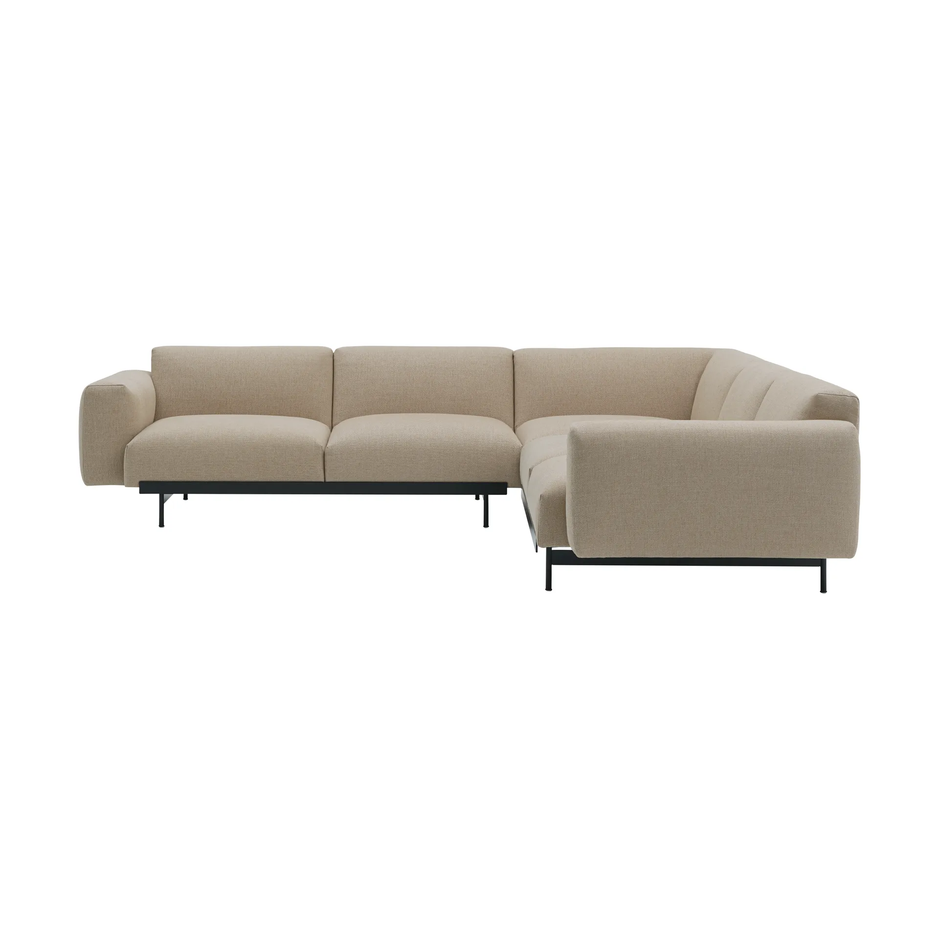 In Situ corner sofa configuration 1, Ecriture 240-Black Muuto