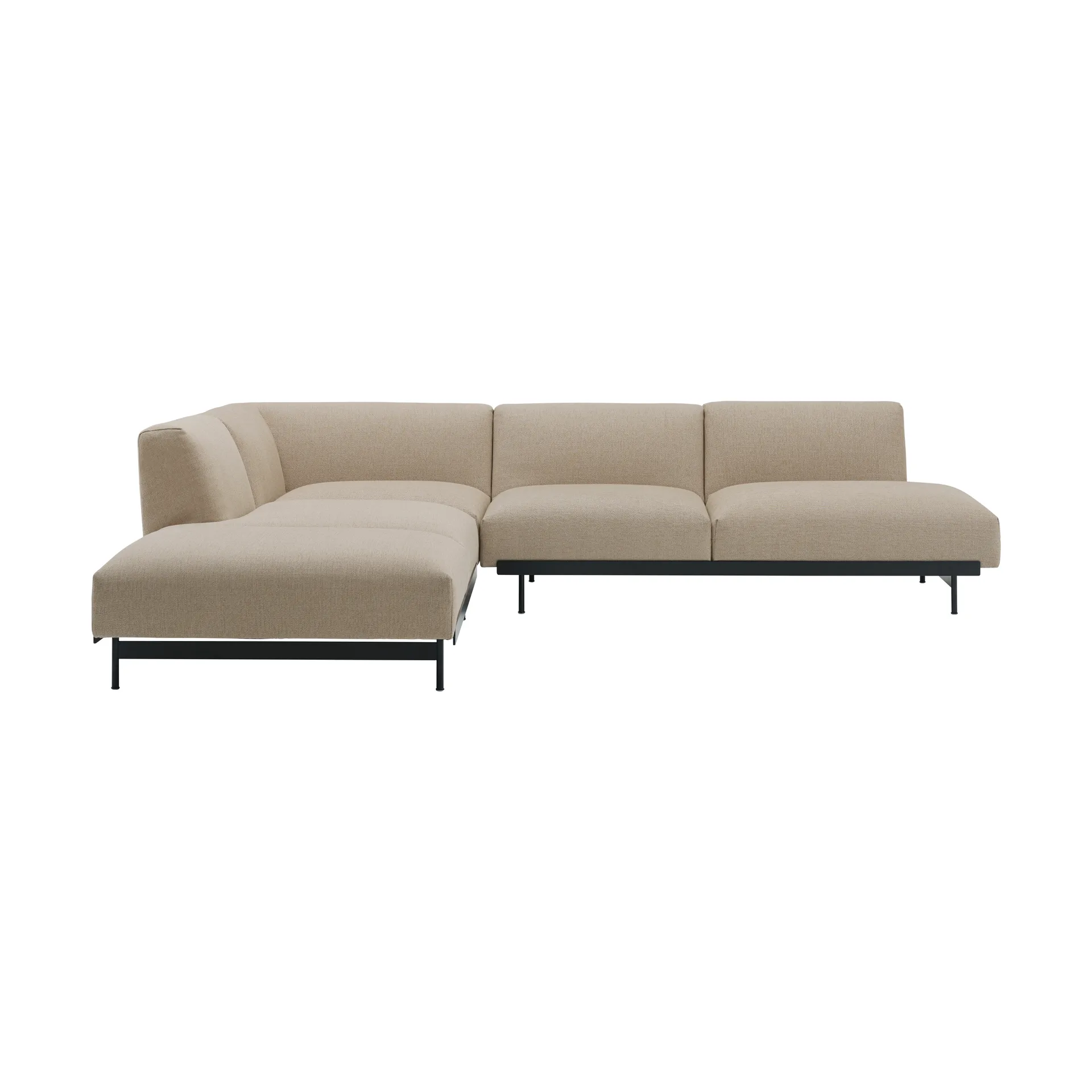 In Situ corner sofa configuration 5, Ecriture 240-Black Muuto