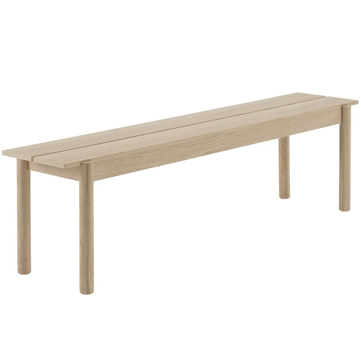 Muuto Linear bench, oak 33.5 cm | Scandinavian Design | Benches | Beige