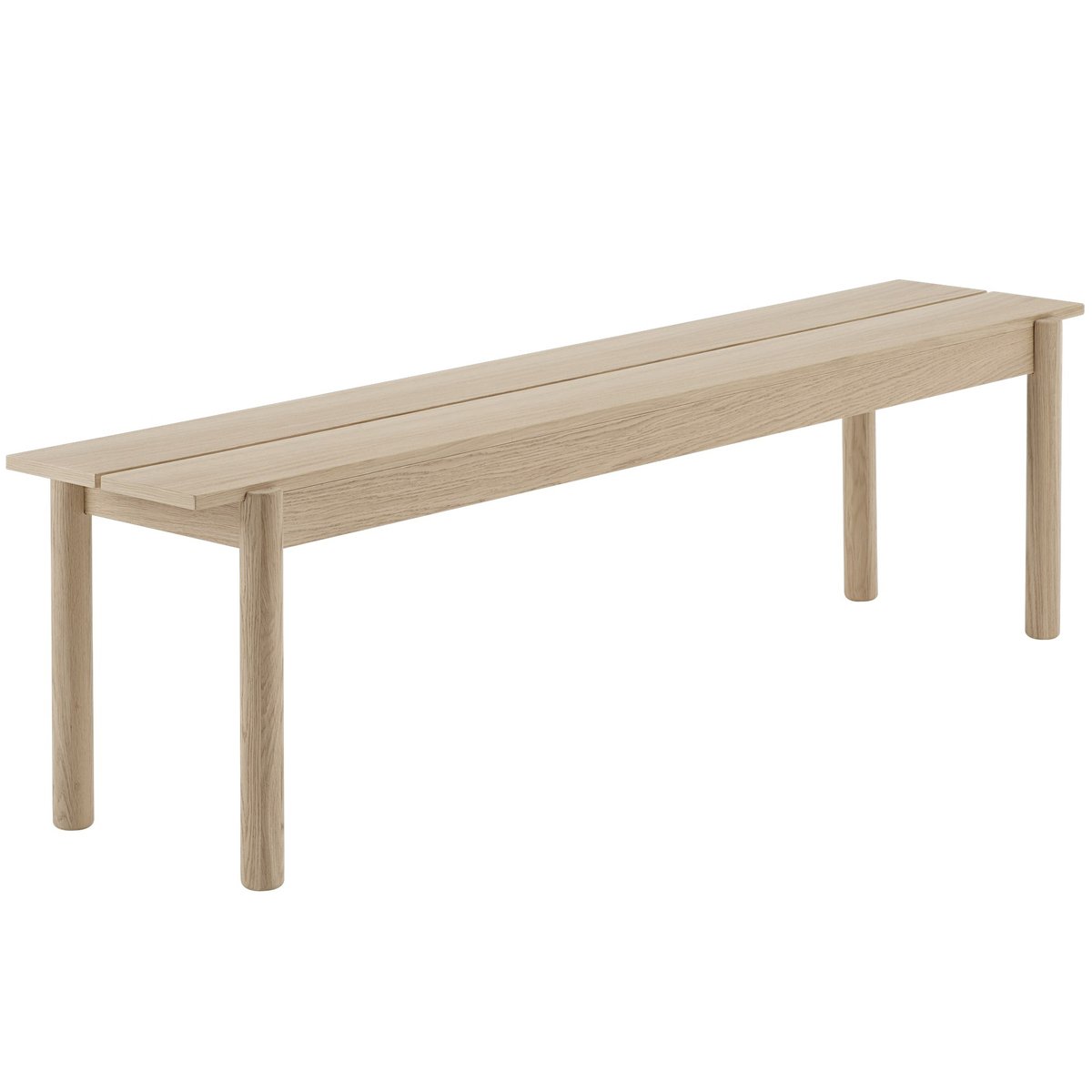 Muuto Linear bench, oak 33.5 cm | Scandinavian Design | Benches | Beige