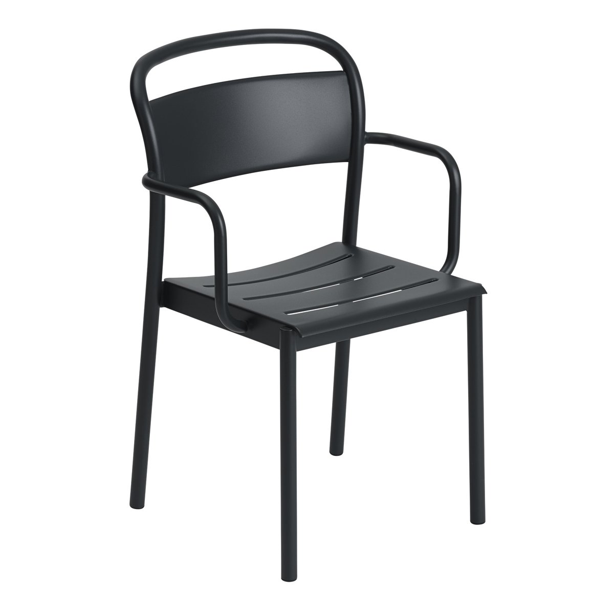 Muuto Linear steel armchair Black | Scandinavian Design | Garden chairs | Black