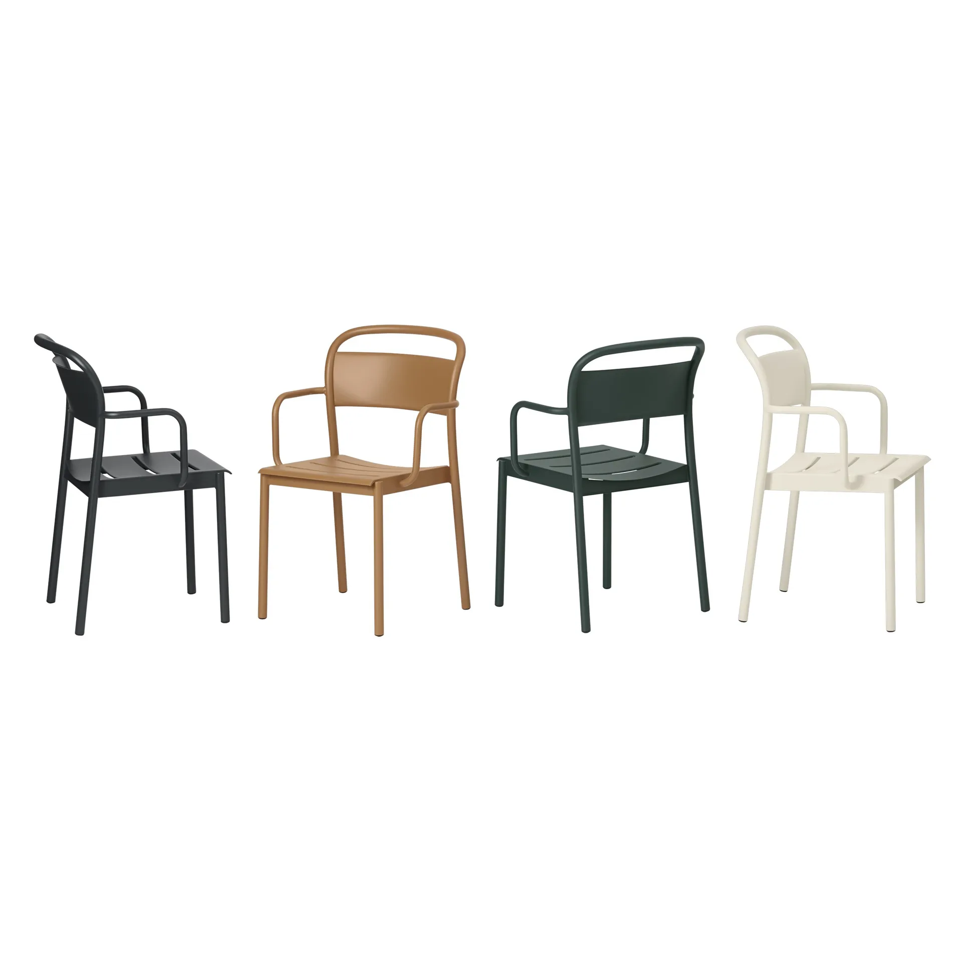 Linear steel armchair, Black Muuto