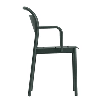 Linear steel armchair - Dark green - Muuto