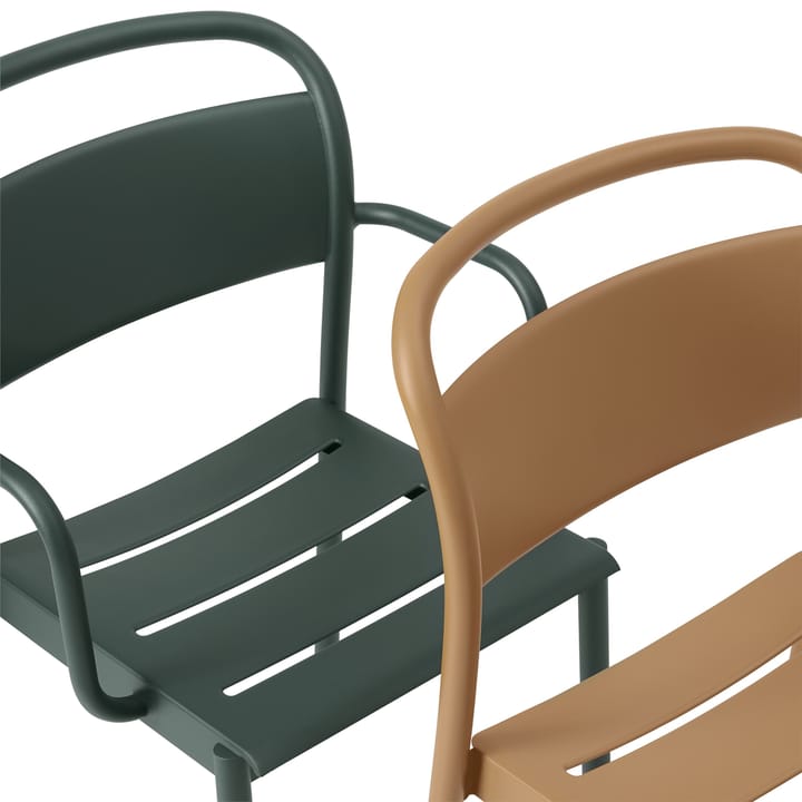 Linear steel armchair - Dark green - Muuto