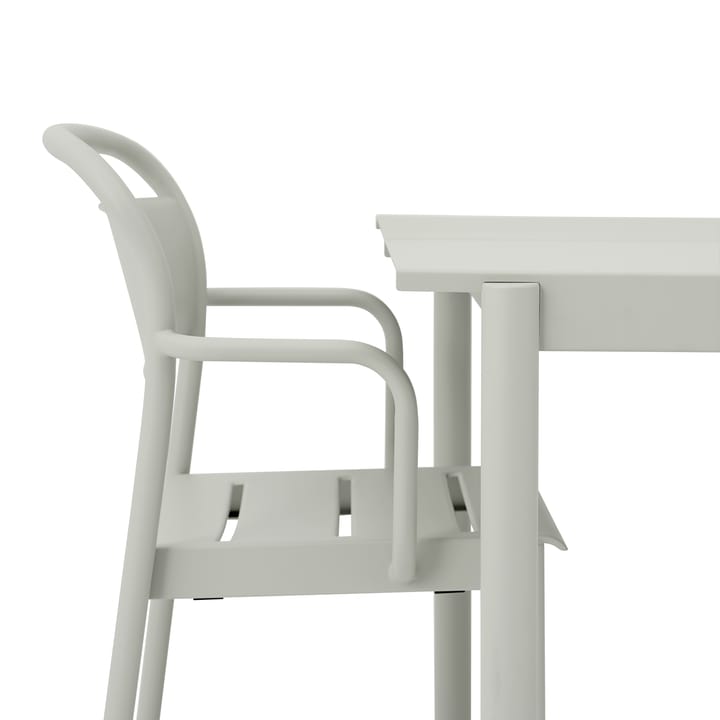 Linear steel armchair - Grey (RAL 7044) - Muuto