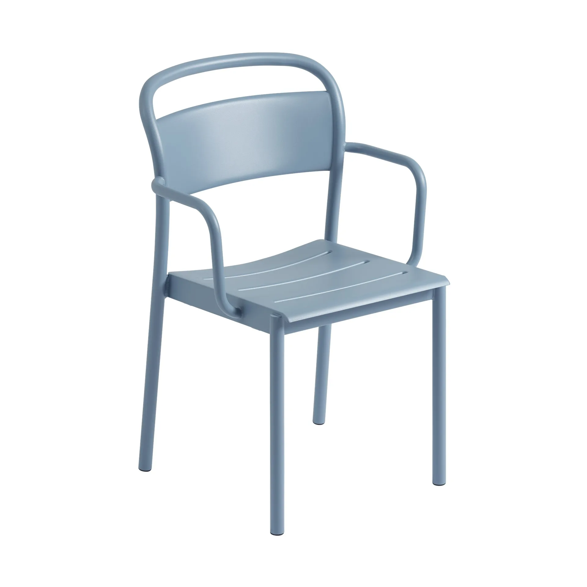 Linear steel armchair, Pale blue Muuto