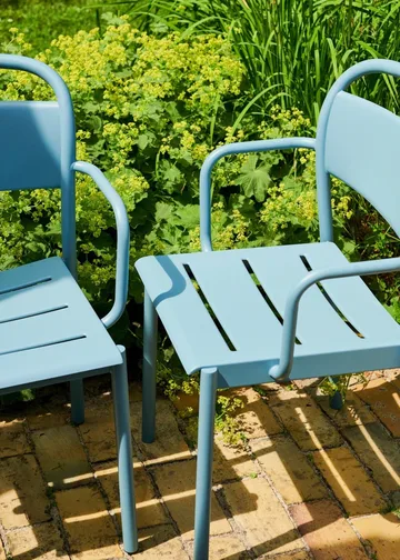 Linear steel armchair - Pale blue - Muuto