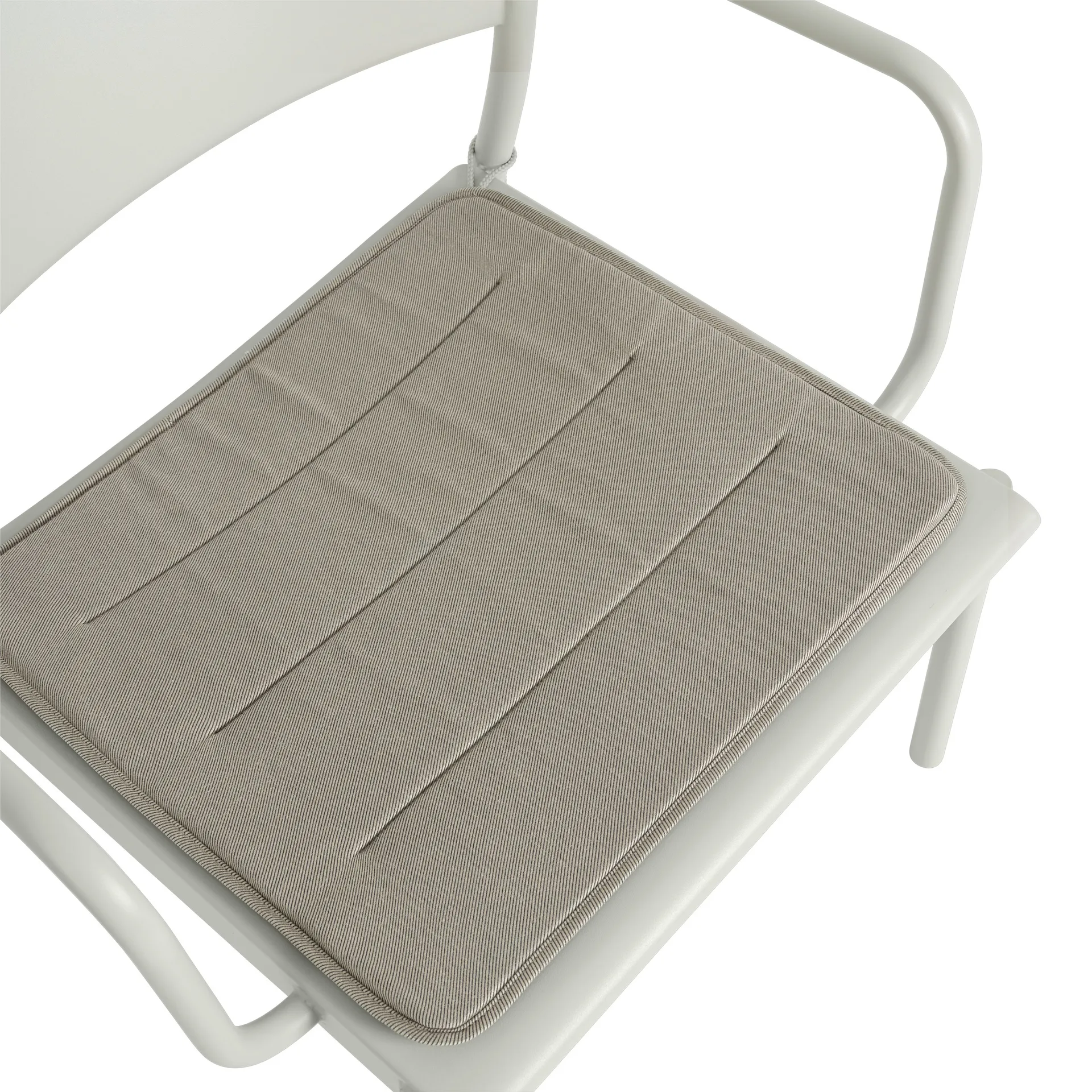 Linear Steel Armchair seat cushion, Twitell light grey Muuto