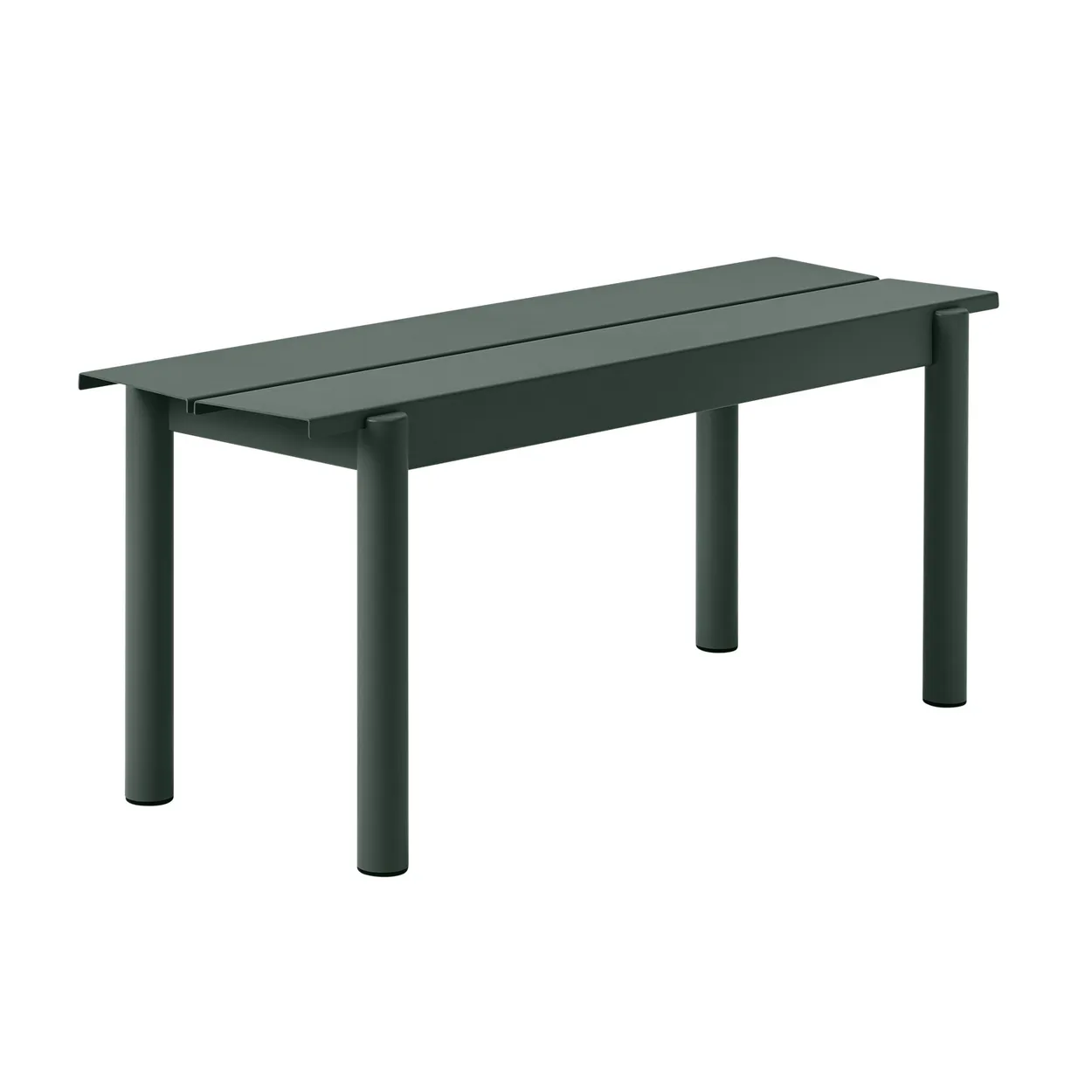 Muuto Linear steel bench 110 cm Dark green | Scandinavian Design | Green