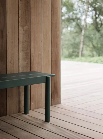 Linear steel bench 110 cm - Dark green - Muuto